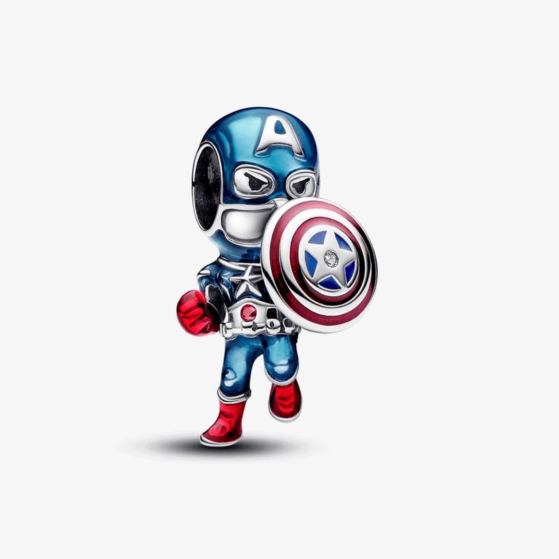 Berloque de Prata 925 Capitão América