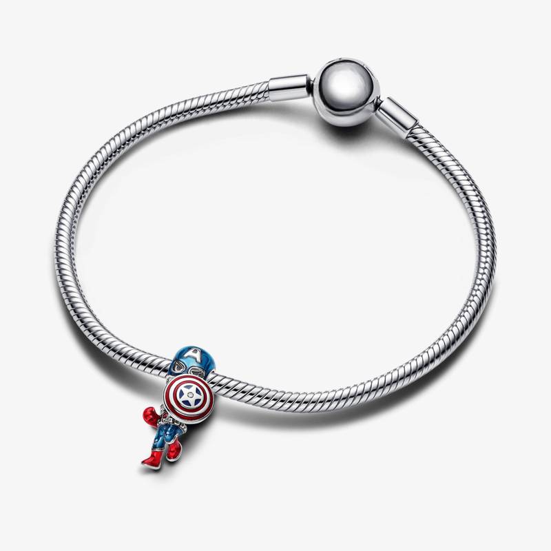 Berloque de Prata 925 Capitão América