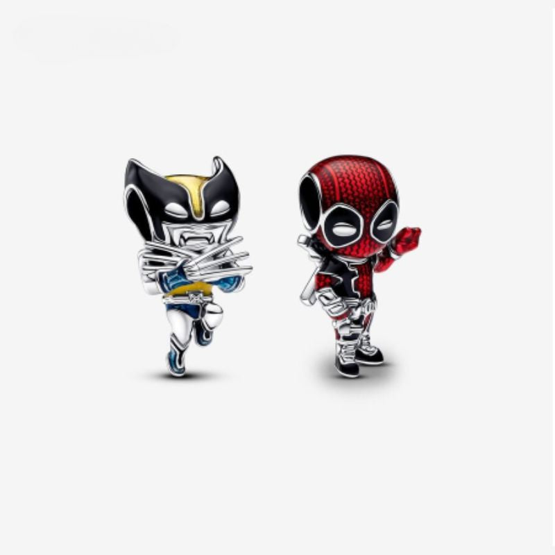 Conjunto Berloques Prata 925 Deadpool & Wolverine
